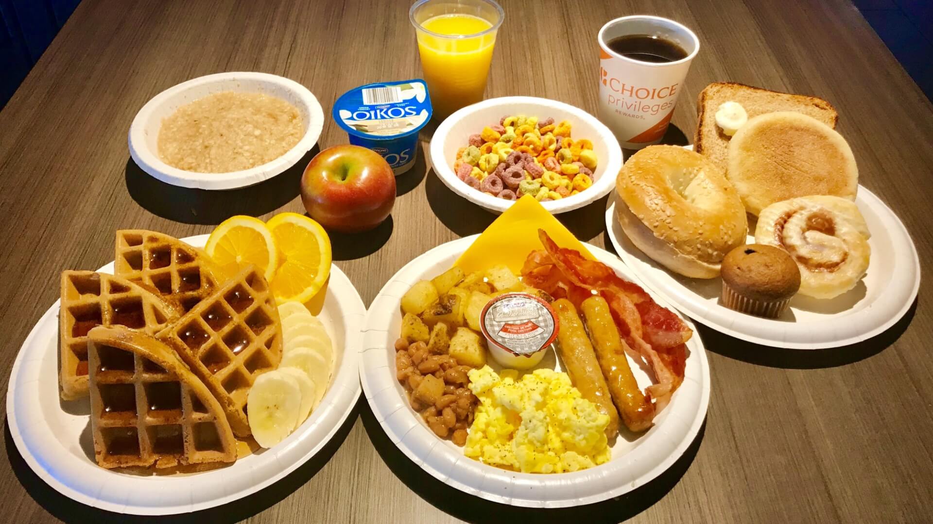 American breakfast included